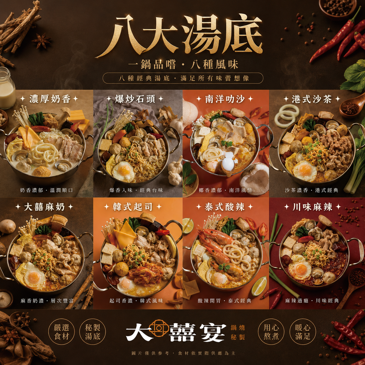 八款秘製湯頭全新登場｜大鍋小鍋都澎湃